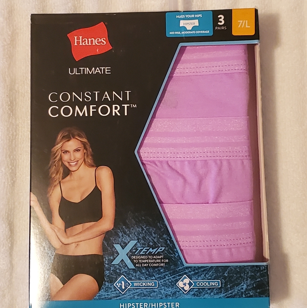 Hanes Premium Super Soft Cotton Stretch Hipsters.